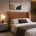Ver imagem 1 de Cabeceira Estofada Ideal para Cama de King 190cm - Avelã Camel