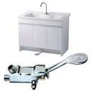Ver imagem 2 de Torneira Valvula Pedal sem Maos Kit 10 Uni Acionamento Pes Hospital Clinica Laboratorio Banheiro