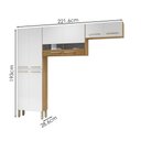 Ver imagem 3 de Cozinha 3 Pecas Nala 222 Cm Freijo Supremo Cp Ripado Freijo Ktp