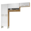 Ver imagem 1 de Cozinha 3 Pecas Nala 222 Cm Freijo Supremo Cp Ripado Freijo Ktp