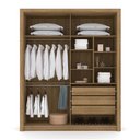 Ver imagem 2 de Guarda Roupa Dubai Nature/fendi - Vila Rica