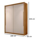 Ver imagem 3 de Guarda Roupa Dubai Nature/fendi - Vila Rica