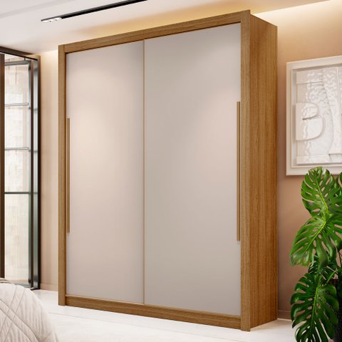 Guarda Roupa Dubai Nature/fendi - Vila Rica