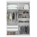 Ver imagem 3 de Guarda-roupas 4 Portas 2 Gavetas 100% Mdf Alonzo sem Espelho e com Pés - Lopas Branco