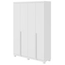 Ver imagem 1 de Guarda-roupas 4 Portas 2 Gavetas 100% Mdf Alonzo sem Espelho e com Pés - Lopas Branco