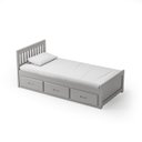 Ver imagem 6 de Cama Solteiro 03 Gavetas - Madeira Maciça Cinza