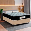 Ver imagem 2 de Cama Box Baú Casal Sintético + Colchão Molas Ensacadas Sereneprime Sonnolux 138x188x69 Bege