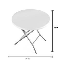 Mesa Dobrável Redonda 80cm Camping Praia e Piscina Vonder - 3
