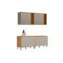 Ver imagem 1 de Kit de Cozinha Completa 4 Peças Allure (2aéreos+2balcões) Cp25 Jequitiba/gris Fosco - Linea