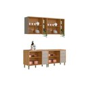 Ver imagem 3 de Kit de Cozinha Completa 4 Peças Allure (2aéreos+2balcões) Cp25 Jequitiba/gris Fosco - Linea