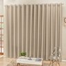 Cortina 2 Mts Sala Quarto Escritório Semiblackout para Trilho Comum Bege - 1
