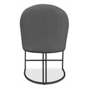 Ver imagem 2 de Kit 02 Cadeiras Poltrona de Jantar Bela Suede Grafite Base Metálica Industrial Preto - Pallazio