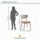 Ver imagem 3 de Conjunto 4 Cadeiras Martina em Madeira Maciça Encosto e Assento e Estofados