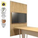 Ver imagem 4 de Painel de Tv P/ Sala de Reunião 195cm X 120cm Mac F5 Office Cor:macadâmia