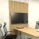 Ver imagem 3 de Painel de Tv P/ Sala de Reunião 195cm X 120cm Mac F5 Office Cor:macadâmia