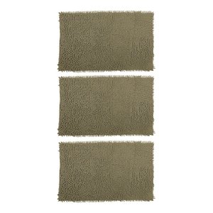 Kit 3 Tapetes Bolinha Antiderrapante Banheiro 38x58cm Verde