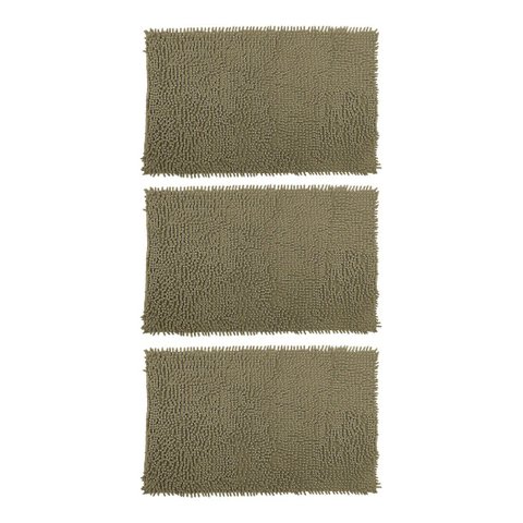 Kit 3 Tapetes Bolinha Antiderrapante Banheiro 38x58cm Verde