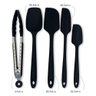 Kit 5 Espátulas com Pegador de Silicone para Cozinha Cor:preto - 4