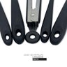 Kit 5 Espátulas com Pegador de Silicone para Cozinha Cor:preto - 5