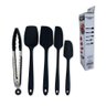 Kit 5 Espátulas com Pegador de Silicone para Cozinha Cor:preto - 2