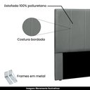 Ver imagem 3 de Cabeceira Decorativa King Size 1,95M Erza Veludo Cinza - Gran Belo