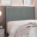 Ver imagem 5 de Cabeceira Decorativa King Size 1,95M Erza Veludo Cinza - Gran Belo