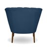Poltrona Pétala Flor Decorativa Suede  Azul marinho - 4