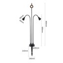 Ver imagem 7 de Luminária de Jardim Nordecor Wedi Triplo 6489 Led 15w Bivolt Preto 3000k Luz Amarela