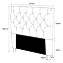 Ver imagem 3 de Cabeceira Cama Box Solteiro Cristal 90cm Corino Marrom