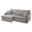 Ver imagem 3 de Sofá Cama Flora 02 Módulos de 80cm Br 15cm Meu Sofá Online A230 Linho Cinza