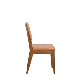 Conjunto de Jantar Mesa com Vidro 6 Cadeiras Ella - Natural C/ Caramelo - 7