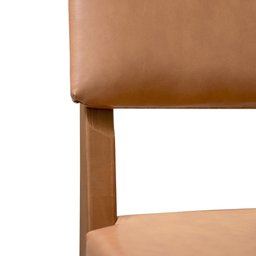 Conjunto de Jantar Mesa com Vidro 6 Cadeiras Ella - Natural C/ Caramelo - 10