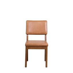 Conjunto de Jantar Mesa com Vidro 6 Cadeiras Ella - Natural C/ Caramelo - 6