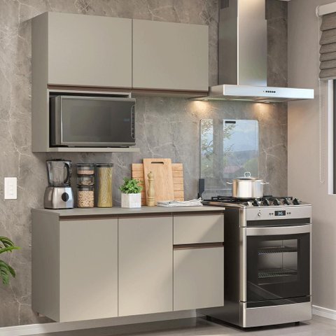 Armário de Cozinha Compacta 120 Cm Suspensa Nice Madesa 06