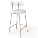 Ver mais imagens de Kit 03 Banquetas Baixa Cozinha Sala Jantar Bancada Milão Arena L02 Facto Branco - lyam decor