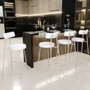 Ver imagem 2 de Kit 03 Banquetas Baixa Cozinha Sala Jantar Bancada Milão Arena L02 Facto Branco - lyam decor