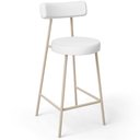Ver imagem 3 de Kit 03 Banquetas Baixa Cozinha Sala Jantar Bancada Milão Arena L02 Facto Branco - lyam decor