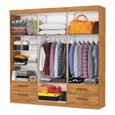 Ver imagem 2 de Guarda-roupa Casal Mondo 6 Portas 4 Gavetas Cinamomo - Pnr Móveis
