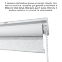 Ver mais imagens de Persiana Pronta Rolo Blackout Robust 120larg X 160alt Linho