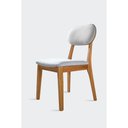 Ver imagem 4 de Conjunto Sala de Jantar 6 Lugares Alice Mesa e Cadeiras Organicas Madeira Maciça Linho Móveis Mundia