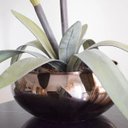 Ver imagem 5 de Flores Artificiais Arranjos de Flores Amarílis Rosa no Vaso Vidro Bronze | Linha Permanente