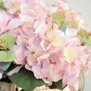 Ver imagem 3 de Flores artificiais Arranjo de Hortênsias Rosas no Vaso Bronze |Linha permanente Formosinha