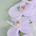 Ver imagem 5 de Kit 6 Orquídeas Artificiais Brancas Aveludadas com 7 flores