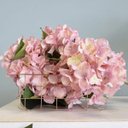 Ver mais imagens de Flores Artificiais Buquê de Hortência com Folhas Rosa 55cm|linha Permanente Formosinha