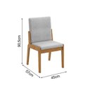 Ver imagem 4 de Kit 2 Cadeiras Sinfonia Naturalle e Linho Cinza com Design Moderno e Confortável