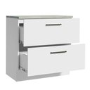 Ver imagem 4 de Balcão Armário de Cozinha 80 cm 2 Gavetas Branco Agata Madesa