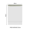 Ver imagem 3 de Balcão 60 cm 1 Porta Branco/Branco Veludo Lux Madesa