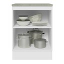 Ver imagem 5 de Balcão 60 cm 1 Porta Branco/Branco Veludo Lux Madesa