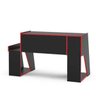 Mesa Gamer Escrivaninha Kyoto com 3 Nichos - Preto Vermelho - 3
