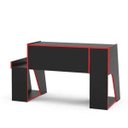 Ver imagem 3 de Mesa Gamer Escrivaninha Kyoto com 3 Nichos - Preto Vermelho